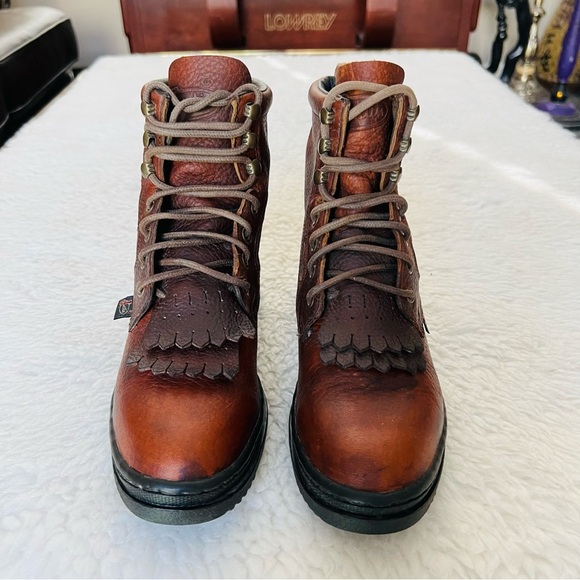 Justin L0995 Cowhide Copper Grizzly Brown Leather Women’s Chukka/Ankle Boots 6 B - Picture 14 of 16